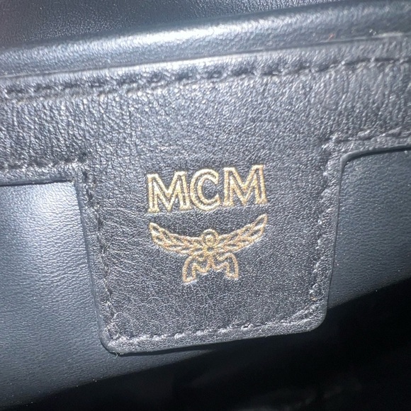 MCM Metallic Visetos Side Stud Stark Backpack Silver Black main image 13
